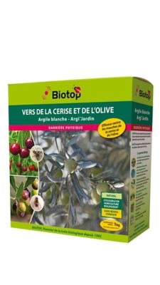 Argile blanche contre vers de la cerise et de l'olive Biotop Argi®Jardin 1kg