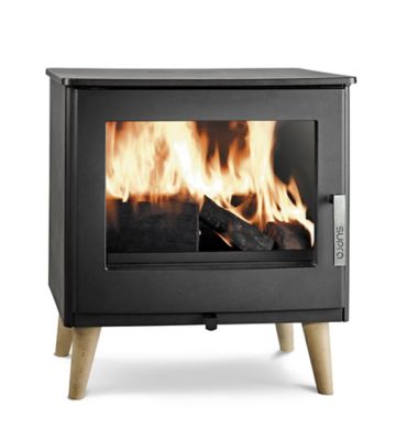 Poêle à  bois en fonte Supra Aiko noir en fonte 7kW 170m²