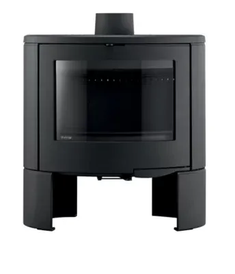 Poêle à bois en fonte Supra Pacco noir en fonte 10kW 180m²