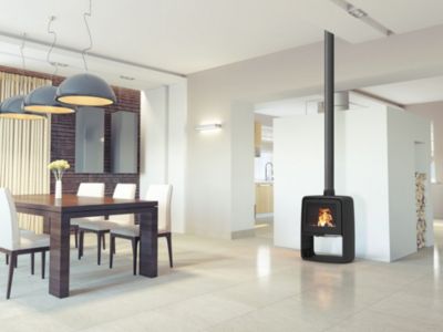 Poêle à bois en fonte Supra Paul bûcher 10kW 200m²