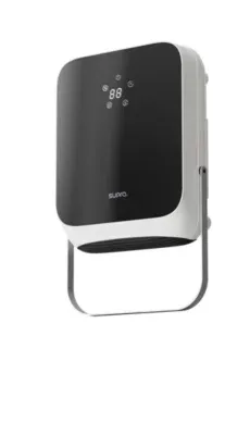 Chauffage d'appoint soufflant mural avec porte serviette Supra Berenice noir 2000W