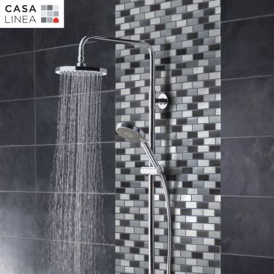 Mosaïque murale Minibrique noir 30 x 30 cm