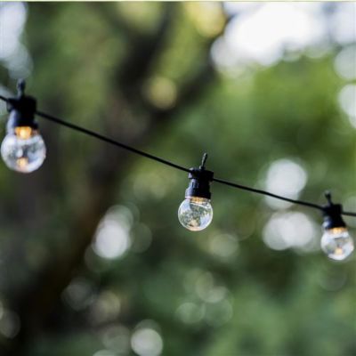 PARTY CLEAR SOLAR Guirlande lumineuse solaire 10 globes transparents LED chaud 5. 8 modes - vue 2