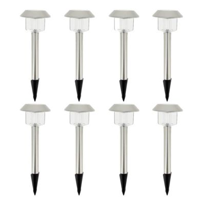 Lot de 8 balises solaires LED froid ALESIA LUMISKY Métal Extérieur - vue 2