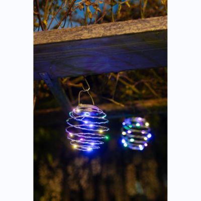 G2619 Suspension solaire spirale lot de 2 16 Micro LEDs multicolores - vue 2