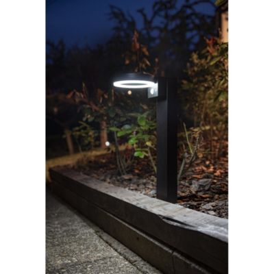 Borne solaire GALIX G4590B Très éclairante Inox option Applique avec détecteur H50 cm 1000 Lumens - vue 2