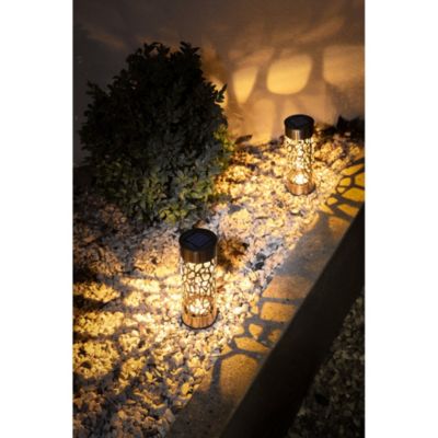 Borne solaire inox GALIX G4445 A poser ou a planter H28cm chaud