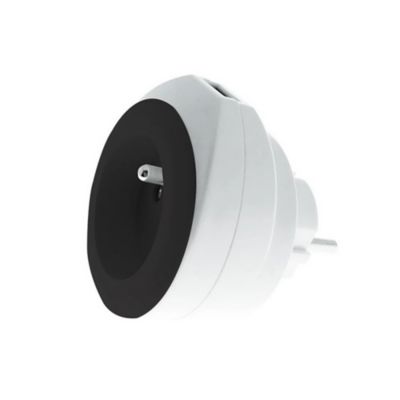 Watt&co - Chargeur prise 16A avec port USB Bewatt noir