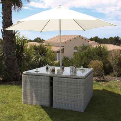 Salon de jardin effet résine tressée  Collection Océane