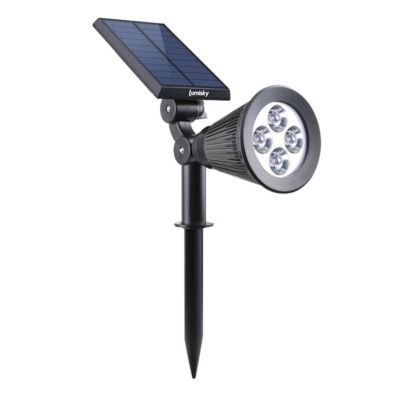 Spot solaire extérieur étanche LUMISKY 4 LEDs blanches 200 Lm Tête pivotante à 90°C - vue 3