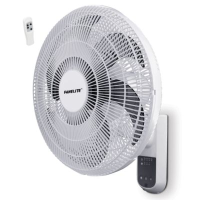 Fanelite Ventilateur mural W1670-RPG - Blanc - Hélice 40 cm - 3 vitesses - télécommande - Grille et hélice plastiques Blanc - vue 5