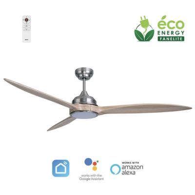 Fanelite Ventilateur de plafond 164 cm et bois SALAZIE Moteur DC LED dimmable 3 couleurs Wifi&Contrôle vocaux Neuf - vue 2