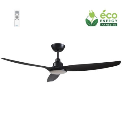 Fanelite Ventilateur de plafond 132 cm FANDC52LN BK Moteur DC LED dimmable 3 couleurs 3 pales Télécommande Silencieux Neuf - vue 3