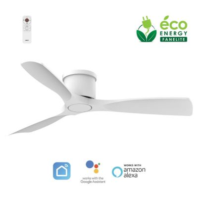 Fanelite Ventilateur de plafond 132 cm KORO SANS LUMIÈRE Moteur DC Extra plat Wifi Contrôles vocaux 3 pales Neuf - vue 3
