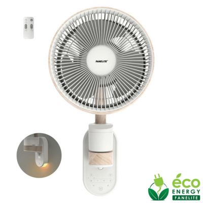 Fanelite Ventilateur mural FS09 - Moteur DC - Hélice 20cm - Puissant - 8 vitesses - Eclairage LED & détecteur de mouvement Blanc - vue 5