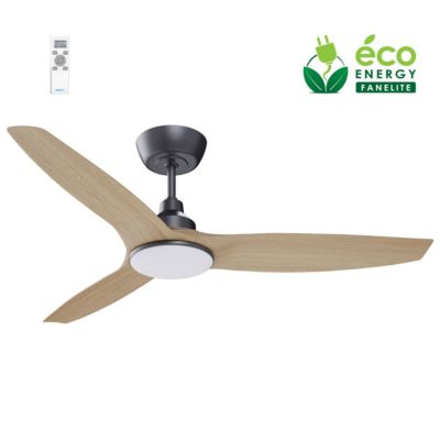 Fanelite Ventilateur de plafond 132 cm et ABS imitation bois FANDC52LN BKC Moteur DC LED dimmable 3 couleurs 3 pales Silencieux Neuf - vue 2