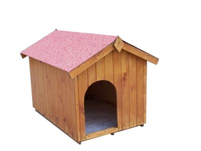 Niche pour chien en bois 0,96 m² avec toit bitumé et plancher Habrita