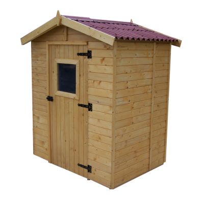 Abri en panneaux avec plancher 2.61 m2 bois naturel Habrita ED 1612.01