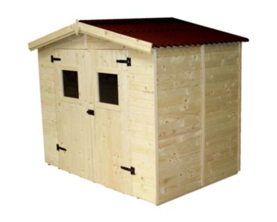 Abri en panneaux 3.70 m² avec plancher Habrita ED2416.01