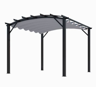 Pergola arche 11.22 m2 gris anthracite Habrita PER3433GG