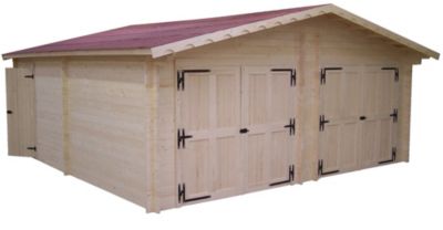 Garage double bois Habrita VR 6262 42 16 m²