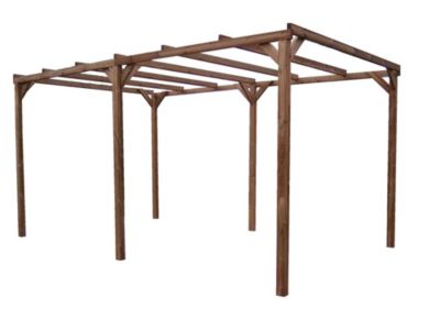 Carport bois Habrita Thermo sans toit