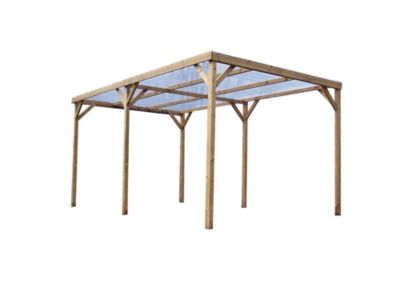Carport bois Habrita Thermo toit pvc