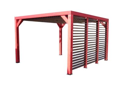 Pergola autoportante manuelle bois Habrita THO3531VT 3,41 x 3,13 m