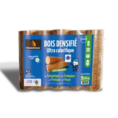 5 bûches densifiées Woodstock taux d'humidité