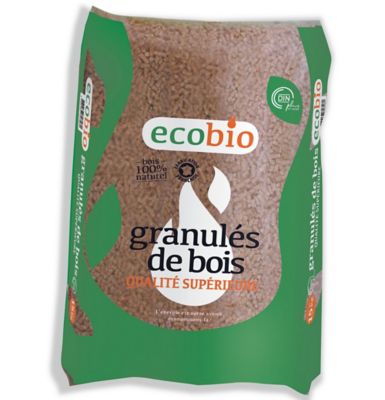 Granulés de bois 15kg Ecobio Euro Energies  Castorama