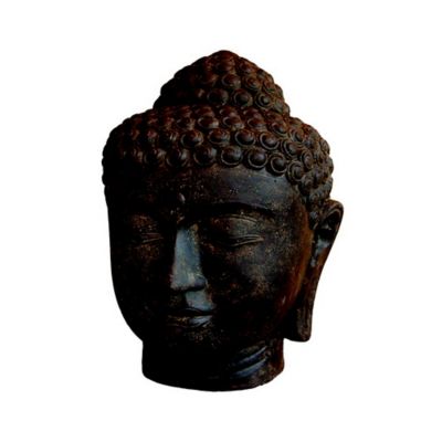 Statue tête de Bouddha Penez Herman 7073387 en pierre reconstituée H.50 cm
