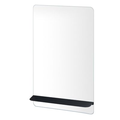 Miroir salle de bains avec tablette noire 40x70 cm  Homesight Sorrento