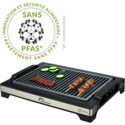Little Balance Barbecue électrique - Easy Nopifas - Surface de cuisson 38 x 25 cm - Revetement microcéramique sans PFAS - 2000 Noir - vue 3