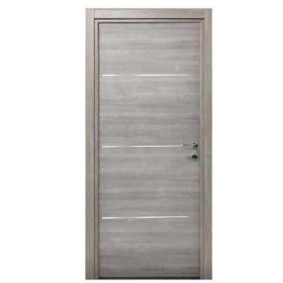 Bloc-porte Triaconta gris clair H.204 x l.73 cm, poussant gauche