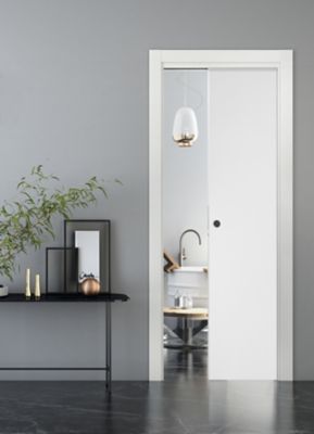 Porte coulissante Summa blanchi H.204 x l.83 cm