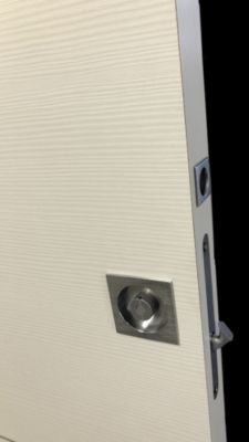 Galandage carré à visser finition chrome satin Ø48mm