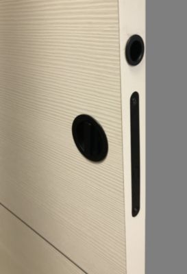 Galandage rond à visser Neromat noir mat Ø48mm