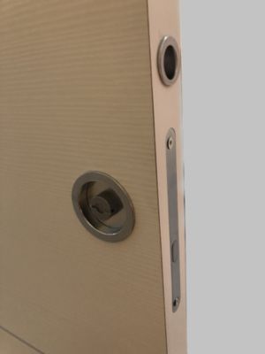 Galandage rond à visser finition chrome satin Ø48mm