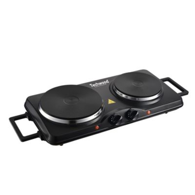 Plaque de cuisson electrique 2 feux 2500 W noir 49 x 28,5 CM
