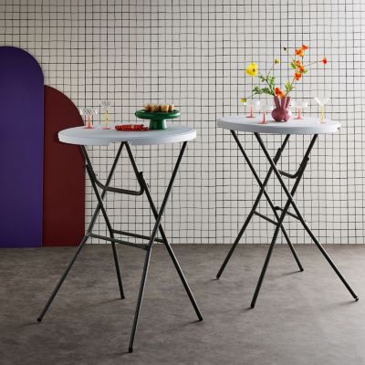 Lot De 5 Mange-debout Pliants - Tables Hautes Robustes Pour événements, Intérieur/extérieur, Charge 110 Kg - 8