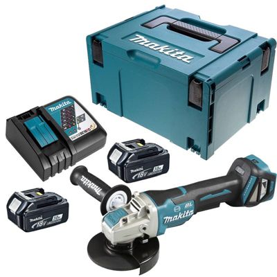 Meuleuse dangle 18V LXT Ø125mm 2x30 Ah en MAKPAC MAKITA DGA519RFJ