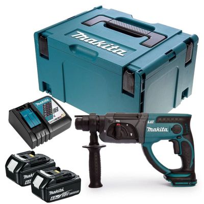 Perforateur burineur SDS Plus 2J 18V LXT 2x60 Ah en MAKPAC MAKITA DHR202RGJ - vue 8