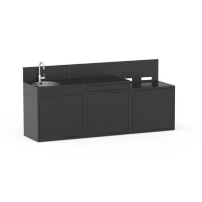 Cuisine d'extérieur 3 éléments N acier noir Forge Adour