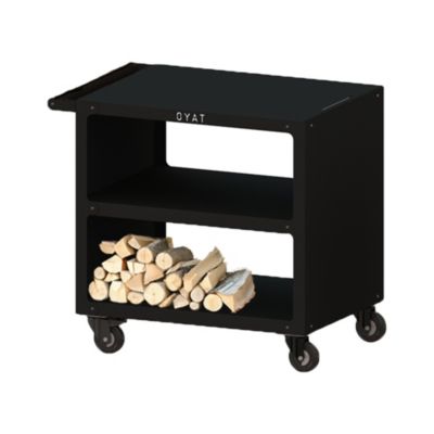 Desserte pour brasero Oyat Pontaillac 80cm acier noir - Oyat