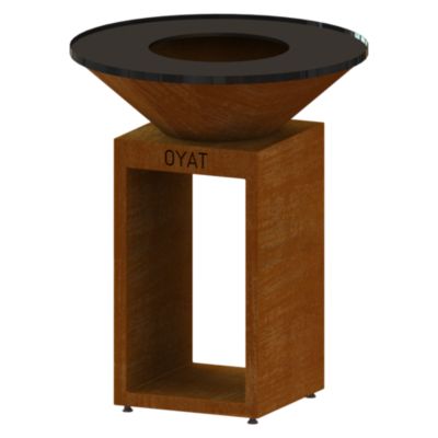 Brasero Origine.R ?.82 x H.100 cm cognac Oyat