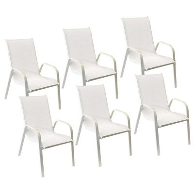 Lot de 4 chaises MARBELLA en textilène aluminium - vue 5