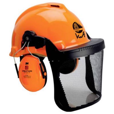 3M Peltor G3000 7100330455 casque de sylviculture orange avec visière et protection auditive