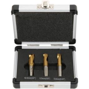 3Pcs Foret à Dépointer, 6.5mm/8mm/10mm Foret Coupeur de Soudage par Points Ensemble Fraises à Dépointer pour Enlever les Joints d