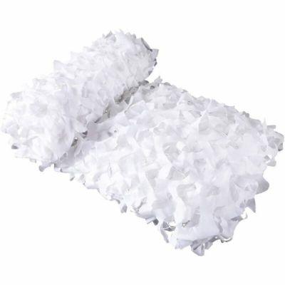 3x4 m filet de Camouflage Blanc Voile d'ombrage rectangulaire design ombrière camouflage, blanc