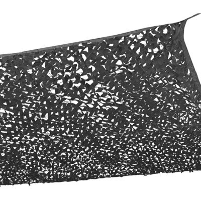 3x4m, voile d'ombrage rectangulaire design camouflage parasol noir